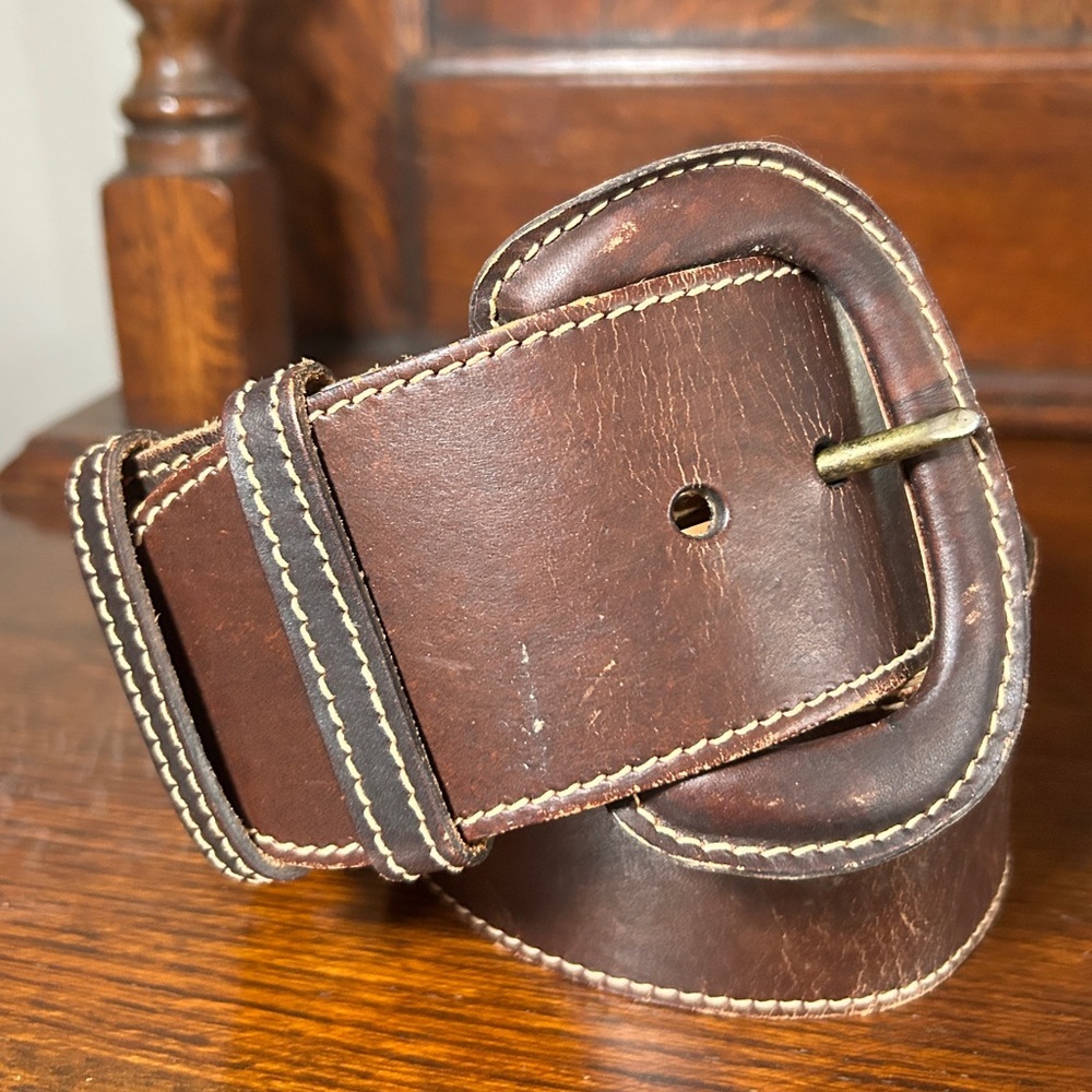 ANNE KLEIN Women's Wide Belt, Adjustable Buckle Size Small